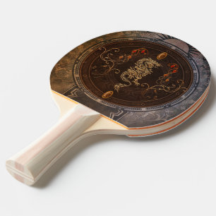 Golden chinese draak tafeltennisbatje