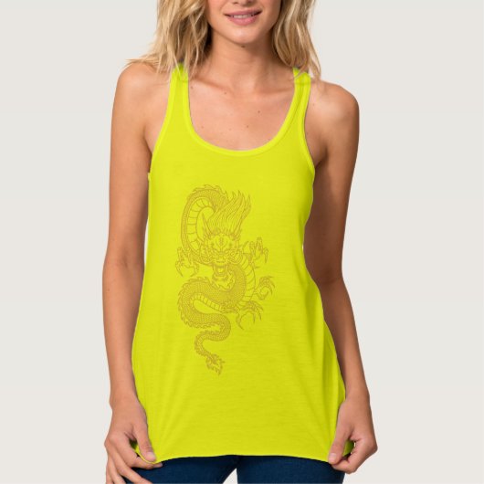 Golden Chinese draak Tanktop (Voorkant)