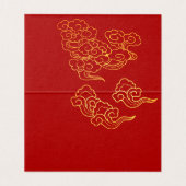 Golden Chinese Paper-cut Tiger Année 2022 HBC01 (Inside Unfolded)