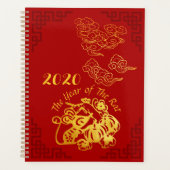 Golden Chinese papiersnijster 2020 Planner (Voorkant)