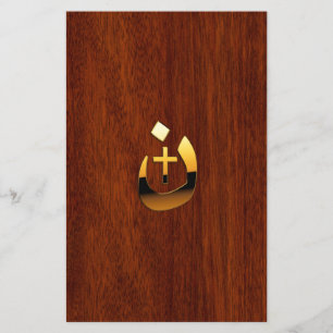 Golden Christelijke nazarene Cross Solidarity Flyer