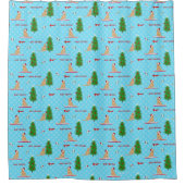 Golden Christmas Beach Jour rideau de douche (Devant)