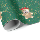 Golden Christmas-Beer Cadeaupapier (Rol Hoek)