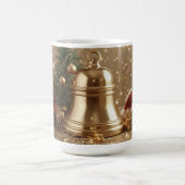 Golden Christmas Bell Mug – Festive Holiday Tree (Centre)