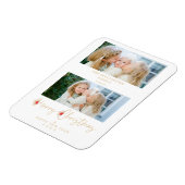 Golden Christmas Effect Botanical Holly 2 Photos Magneet (Linkerzijde)