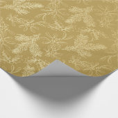 Golden Christmas Greenery Cadeaupapier (Hoek)