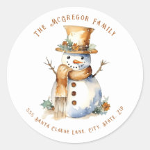 Golden Christmas Snowman Retouradres