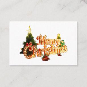 Golden Christmas Sparkle - Feestelijke boom Visitekaartje