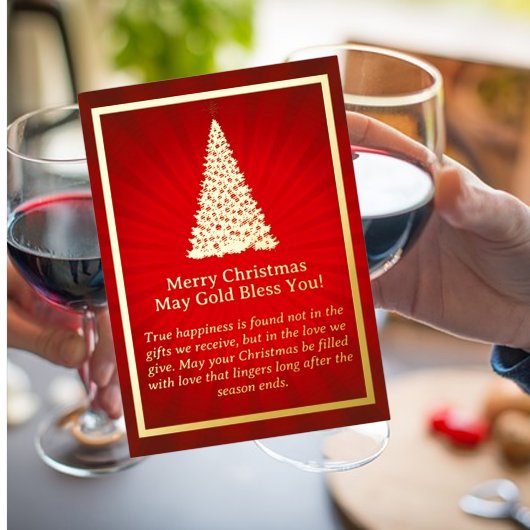 Golden Christmas Tree Folie Kaart