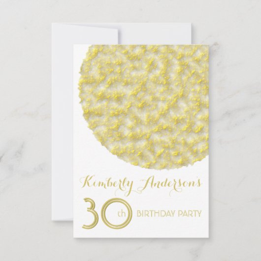 Golden Circle 30th Birthday Party Invitation (Devant)