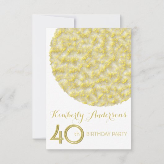 Golden Circle 40th Birthday Party Invitation (Devant)