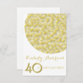 Golden Circle 40th Birthday Party Invitation (Devant / Derrière)