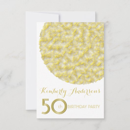 Golden Circle 50th Birthday Party Invitation (Devant)