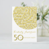 Golden Circle 50th Birthday Party Invitation (Debout devant)