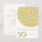 Golden Circle 50th Birthday Party Invitation (Devant / Derrière)