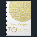 Golden Circle 70th Birthday Party Livre d'invité<br><div class="desc">Livre d'or moderne et personnalisable pour la fête d'anniversaire.</div>