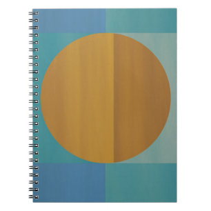Golden Circle Blauwgroen blauw geometrisch Notitie Notitieboek