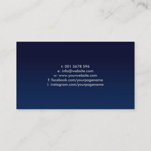 Golden Circulaire boom met parelbladeren Visitekaartje (Achterkant)