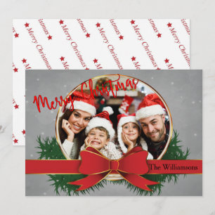 Golden cirkelvormig Lijst met rode foto