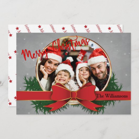 Golden cirkelvormig Lijst met rode foto (Voorkant / Achterkant)