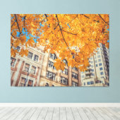 Golden City Canvas Afdruk (Insitu (Houten vloer))