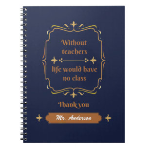 Golden Classic Teacher Appreciation Notitieboek
