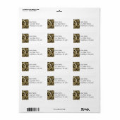 Golden Clocks en tandwielen Steampunk Mechanical G Etiket (Full Sheet)