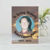 Golden Clouds Sunset Foto in Loving Memory Kaart (Staand voorkant)