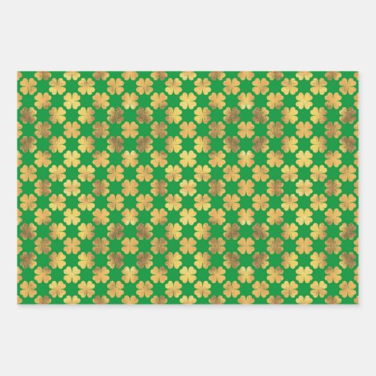 Golden Clover Charm 🍀 Inpakpapier Vel (Voorkant 3)
