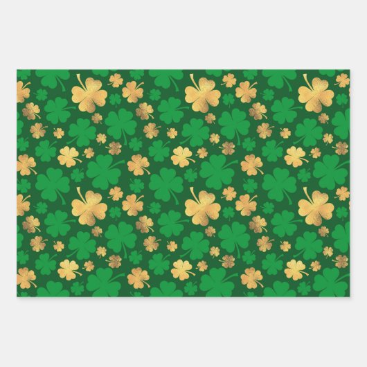Golden Clover Charm 🍀 Inpakpapier Vel (Voorkant 2)