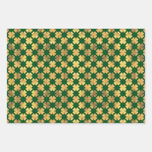 Golden Clover Charm 🍀 Inpakpapier Vel (Voorkant)