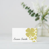 Golden Clover Shamrock Visitekaartje (Staand voorkant)
