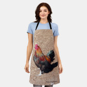 Golden Cockerel Rooster apron Schort (Gedragen)