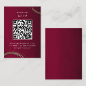 Golden cocktailringen RSVP met QR-code Informatiekaartje (Voorkant / Achterkant)