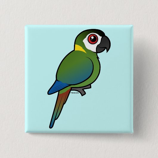 Golden-collared Macaw Vierkante Button 5,1 Cm (Voorkant)
