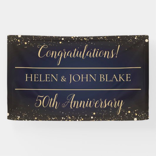 Golden Confetti 50e Jubileum banner (Horizontaal)