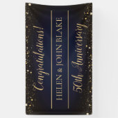 Golden Confetti 50e Jubileum banner (Verticaal)
