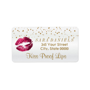 Golden Confetti en warmroze lips Etiket
