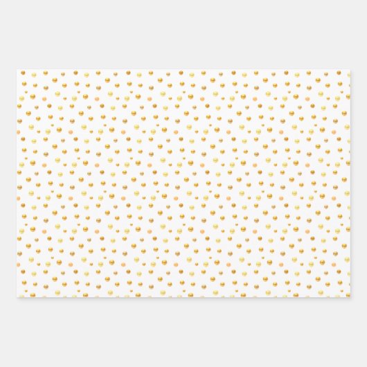 Golden Confetti op Golden, Bourgogne en White Inpakpapier Vel (Voorkant 3)