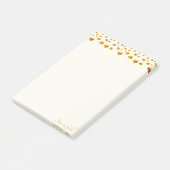 Golden Confetti op Ivory Post-it® Notes (Schuin)