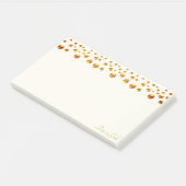 Golden Confetti op Ivory Post-it® Notes (Schuin)