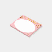 Golden Confetti op roze Post-it® Notes (Schuin)