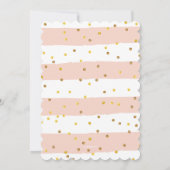 Golden Confetti Pink Invitation religieuse (Dos)