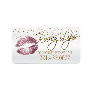 Golden Confetti & Pink Rose Lips - Reorder Etiket