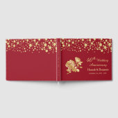 Golden Confetti Rozen 40ste bruiloft Jubileum Gastenboek (Volledig)