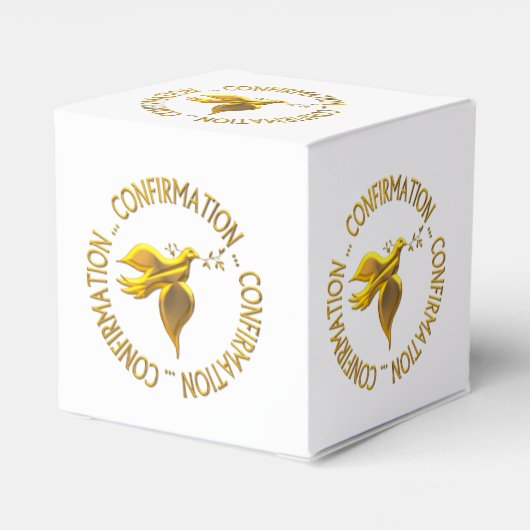 Golden Confirmation en Heilige Geest Bedankdoosjes (Achterkant)