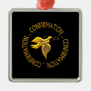 Golden Confirmation en Heilige Geest Metalen Ornament