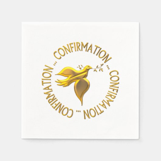 Golden Confirmation en Heilige Geest Servetten (Voorkant)