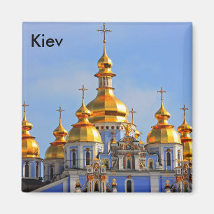 Golden copes van in de kathedraal in Kiev, ingenom Magneet
