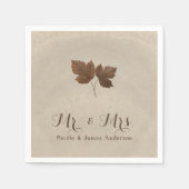 Golden Copper Fall laat de Elegant Custom Party ov Servet (Voorkant)